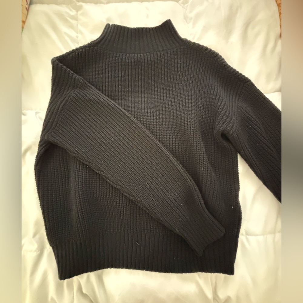 Classic Black Ribbed Sweater